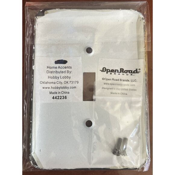 MAN CAVE MY RULES Light Switch Plate Cover by Open Road NEW SEALED - Picture 2 of 2